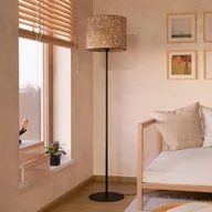 Lampy stojące - EGLO Lampa podłogowa Butterburn, wysokość 162 cm, beżowy/zielony, metal/tkanina - miniaturka - grafika 1