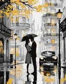 Szkolne artykuły papiernicze - Malowania po numerach - Pocałunek w deszczu 40x50 - miniaturka - grafika 1