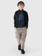 Bluzy dla chłopców - 4F Polar regular ze stójką chłopięcy - czarny 164 (13-14 lat) - miniaturka - grafika 1