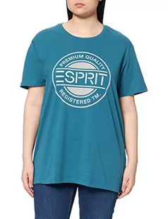 ESPRIT T-shirt męski z logo, 450/Petrol Blue, M - Koszulki męskie - miniaturka - grafika 1