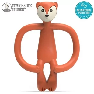 Matchstick Monkey Animals Fox Gryzak Masujący ze szczoteczką - Śliniaki i fartuszki - miniaturka - grafika 1