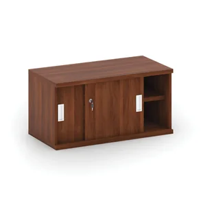 B2B Partner Nadstawka z przesuwnymi drzwiami, 800 x 400 x 400 mm, orzech CF-C80401-W, SS-881 - Inne meble biurowe - miniaturka - grafika 1