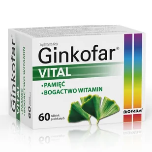 Biofarm SP. Z O.O. Ginkofar Vital 60 tabletek powlekanych 3803061 - Witaminy i minerały - miniaturka - grafika 1