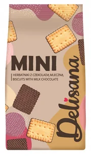 Delisana Ciastka Mini Herbatniki podlewane czekoladą mleczną 100g - Ciastka - miniaturka - grafika 1