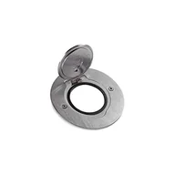 Klawisze i ramki - Legrand 089701 BATIBOX Pokrywa gniazda, pojedyncza, okrągła, Inox - miniaturka - grafika 1