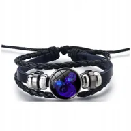 Bransoletki - Zodiakalna Bransoletka Wodnik Pleciona Regulowana Biżuteria Unisex - miniaturka - grafika 1