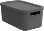 Meble modułowe i akcesoria - Pudełko Pojemnik do domu na zabawki z pokrywką Rotho Albula 12 l Antracyt - miniaturka - grafika 1