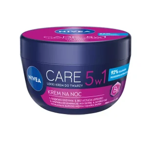Nivea Care 3w1 lekki krem do twarzy na noc 100ml - Kremy do twarzy - miniaturka - grafika 1