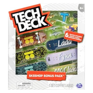 Tech Deck zestaw Sk8Shop 6 deskorolek Bonus Pack PlanB + akcesoria - Samochody i pojazdy dla dzieci - miniaturka - grafika 1