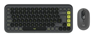 Logitech POP Icon Combo klawiatura Dołączona myszka Uniwersalne Bluetooth QWERTY Indyjski Grafitowy, Zielony - Zestawy myszka + klawiatura - miniaturka - grafika 1