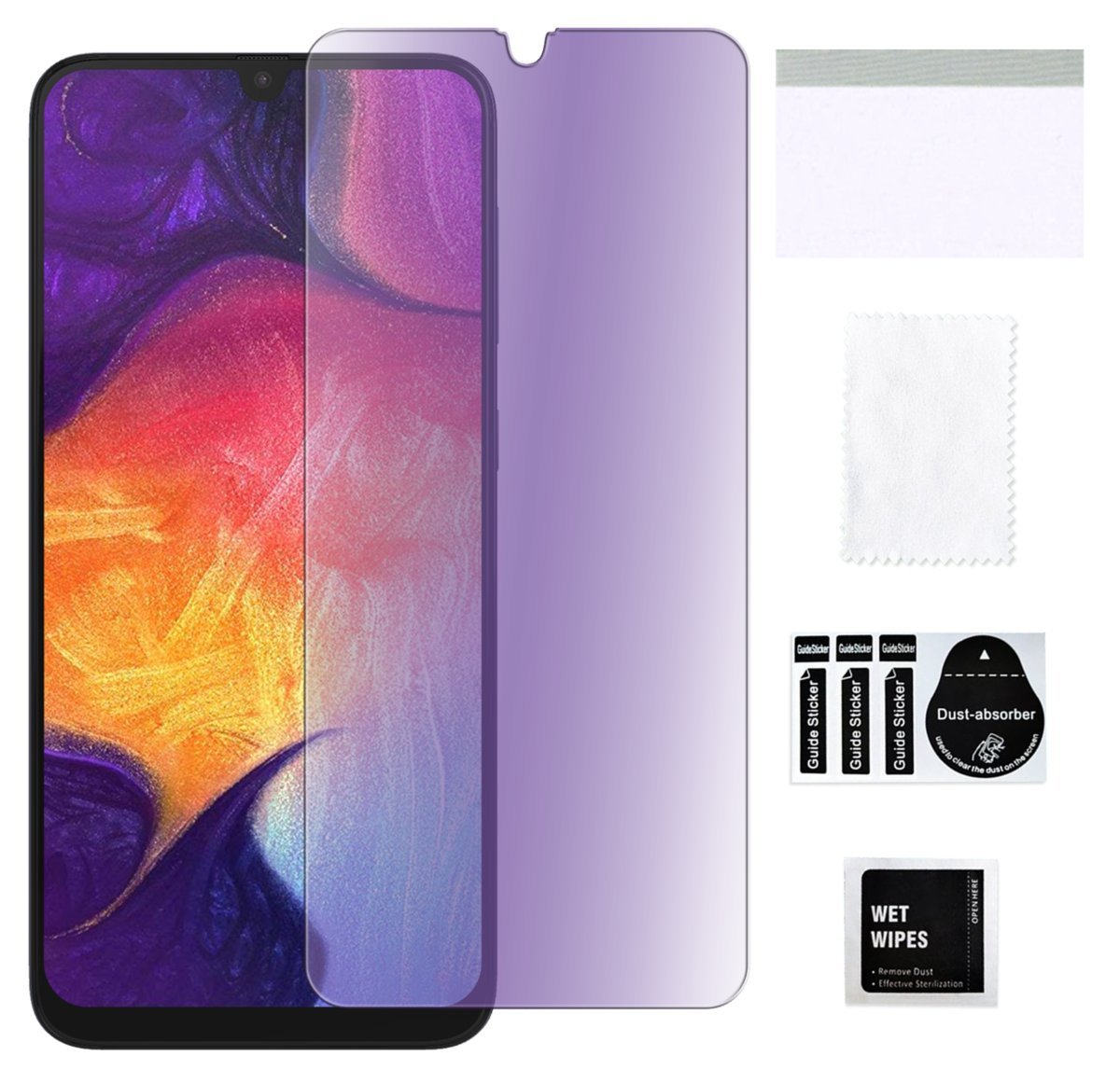 Szkło hybrydowe anti-blue do SAMSUNG GALAXY A50 ochrona na ekran glass 9H
