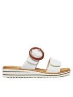 Klapki i japonki damskie - Rieker Klapki CEO-V0692-80 Biały - miniaturka - grafika 1