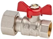 Zawory i kraniki - Zawór kulowy Spin GW 3/4x1" z obrotową nakrętką i motylkiem - miniaturka - grafika 1