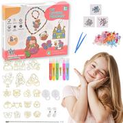 Zestawy biżuterii dla kobiet - Zestaw kreatywny rękodzieła dla dzieci w kształcie księżniczek +3 lata - miniaturka - grafika 1
