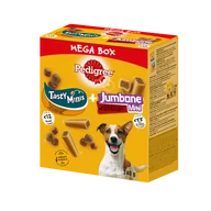 Przysmaki dla psów - Pedigree PEDIGREE Mega Box Tasty Minis i Jumbone Mini przysmak dla dorosłych psów z Kurczakiem o smaku Kaczki oraz o Smaku Wołowiny i Drobiu) 740g 54093-uniw - miniaturka - grafika 1