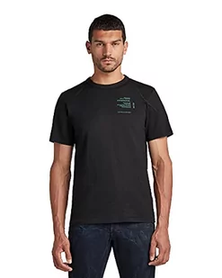 G-STAR RAW Męski T-Shirt Shoulder Panel R T, Czarny (Dk Black C336-6484), XS - Koszulki męskie - miniaturka - grafika 1