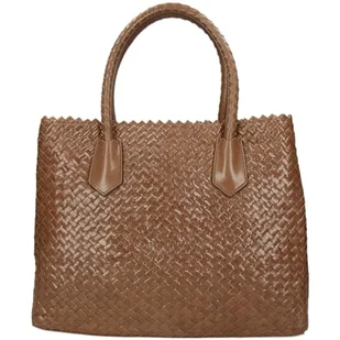 Melvin & Hamilton Ręcznie pleciona skórzana torba Kimberly 1, szary - Torebki damskie - miniaturka - grafika 1