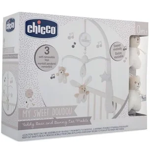 Chicco 00009714000000 miś i zajączek Mobile (Dou Dou), beżowy - Wyposażenie pokoiku dziecięcego - miniaturka - grafika 1