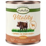Mokra karma dla psów - Lukullus Vitality Odporność: Dziczyzna (bez zbóż) - 6 x 800 g - miniaturka - grafika 1