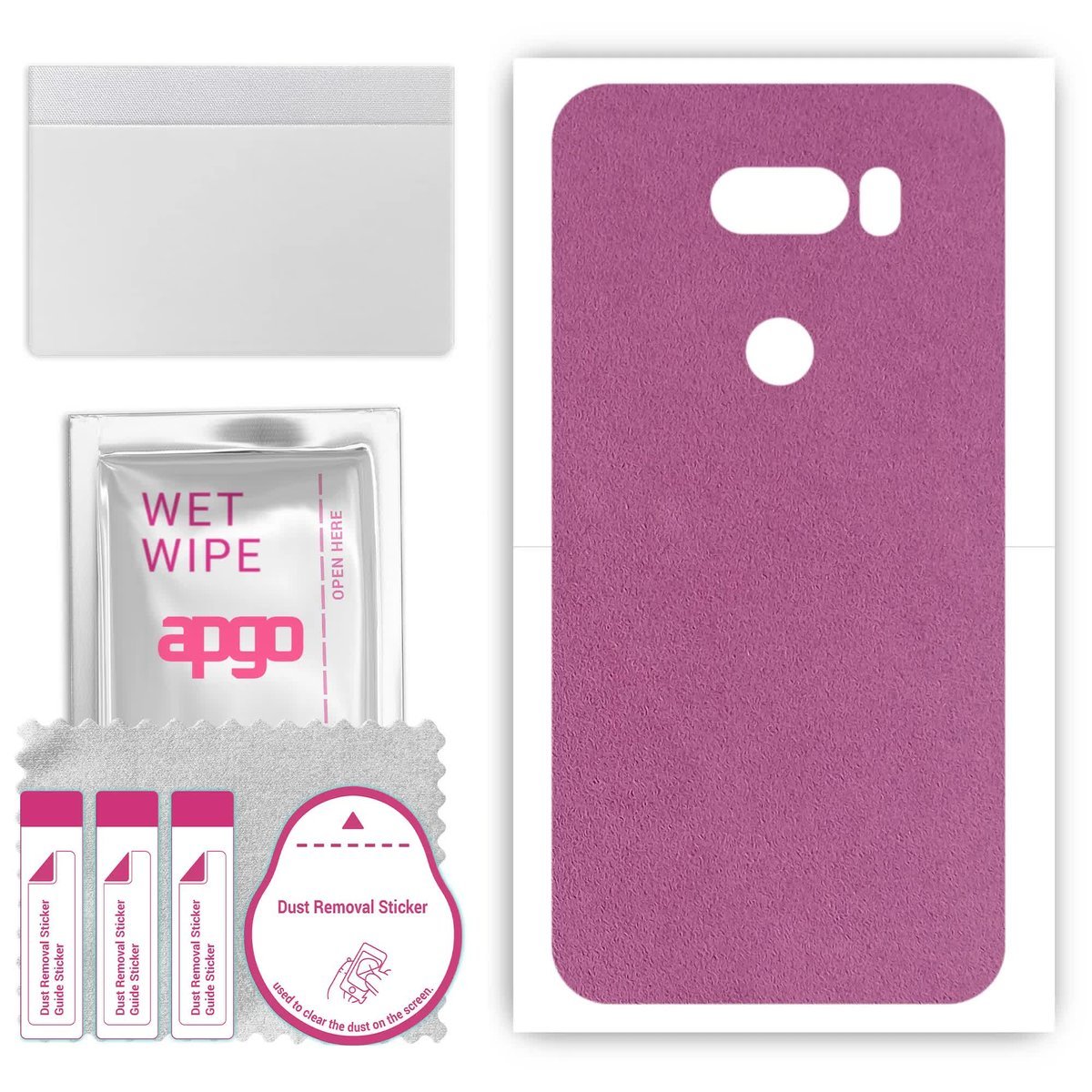 Folia naklejka skórka strukturalna na TYŁ Zamsz do LG V30S ThinQ - Zamsz Fioletowy - apgo SKINS