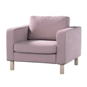 Pokrowce na meble - Dekoria pl pl Pokrowiec na fotel Karlstad krótki zgaszony róż 89 x 89 x 64 cm Velvet 619-704-14 - miniaturka - grafika 1