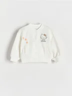 Bluzy dla dziewczynek - Reserved - Bluza bomberka Hello Kitty - złamana biel - miniaturka - grafika 1