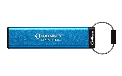 Kingston 64GB IronKey Keypad 200C USB-C FIPS 140-3 Lvl 3 AES-256 - darmowy odbiór w 22 miastach i bezpłatny zwrot Paczkomatem aż do 15 dni