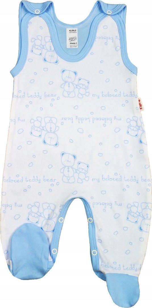 ŚPIOCHY Śpioszki ROZPINANE MISIE BŁĘKIT 56 KLEKLE