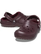 Klapki i japonki damskie - Crocs Chodaki "Classic Lined" w kolorze bordowym - miniaturka - grafika 1