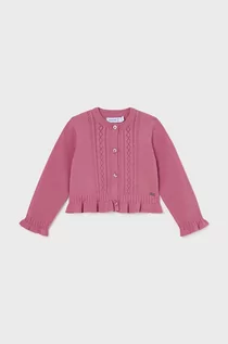 Swetry dla dziewczynek - Mayoral kardigan niemowlęcy kolor różowy lekki - grafika 1