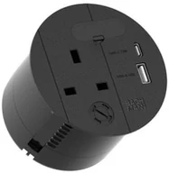 Gniazdka elektryczne - BACHMANN LOOP IN CHARGE UK USB A/C22W, przewód zasilający 2,0 m H05VV-F3G1,5 mm z otworem przelotowym - miniaturka - grafika 1