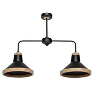 Lampy sufitowe - Milagro Salma MLP6296 plafon lampa sufitowa 2x60W E27 czarny - miniaturka - grafika 1