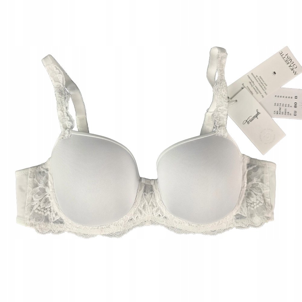 Biustonosz Triumph Amourette Charm WP 80B Biały Usztywniany Gładki