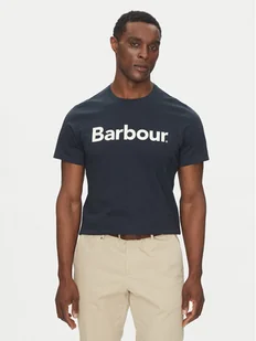 Barbour T-Shirt Logo MTS0531NY31 Granatowy Tailored Fit - Koszulki męskie - miniaturka - grafika 1