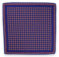 Apaszki i szaliki męskie - Poszetka w Grochy - 28x28 cm - Alties, Niebiesko-Czerwona - miniaturka - grafika 1
