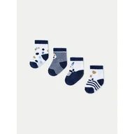Skarpetki dla dzieci - Zestaw 4 par wysokich skarpet dziecięcych Mayoral 9862 Granatowy - miniaturka - grafika 1
