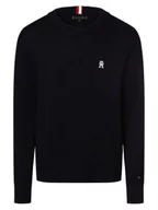 Swetry męskie - Tommy Hilfiger Sweter męski Mężczyźni Bawełna niebieski jednolity, M - miniaturka - grafika 1