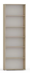 Regał Pola 215x80 dąb sonoma. Szeroki 80 cm, 6 półek na książki i segregatory - Meblościanki - miniaturka - grafika 1