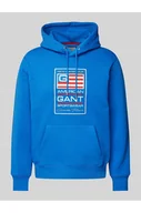Bluzy męskie - Bluza z kapturem z nadrukiem z logo - Gant - miniaturka - grafika 1