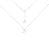 Naszyjniki - Srebrny choker pancerka z kolibrem - miniaturka - grafika 1