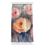 Zasłony - Klasyczna zasłona kolory Pomarańczowy róże 150x260, Fabricsy - miniaturka - grafika 1