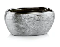 Donice - Srebrna Grawerowana Osłonka - Owalna Rynna 27x17x13 cm - miniaturka - grafika 1