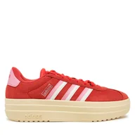 Sneakersy damskie - Sneakersy adidas VL Court Bold JI1786 Czerwony - miniaturka - grafika 1