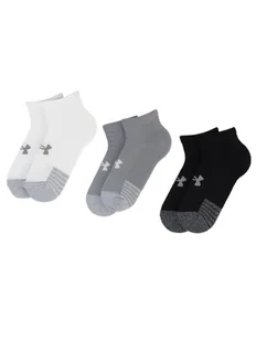 Under Armour Skarpety Heatgear Locut szare+białe+czarne 1346753 035 M 55839-4 - Skarpetki sportowe męskie - miniaturka - grafika 1