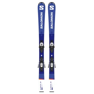Dziecięce Narty SALOMON SKI SET L S/RACE JR M + L6 GW J2 80 130 889645996554 L47041900 – Niebieski - Narty - miniaturka - grafika 1