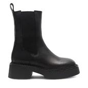 Botki damskie - Sztyblety Gino Rossi PESARO-24740 Czarny - miniaturka - grafika 1