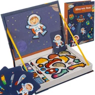 Układanki dla dzieci - Układanka Magnetyczna Puzzle Montessori 57el. Kosmos Książka Edukacyjna - miniaturka - grafika 1