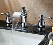 Baterie umywalkowe - Bateria umywalkowa retro BELLONE srebrna chrom - srebrny - miniaturka - grafika 1