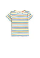 Paski - Koton Babyboy T-Shirt Short Sleeve Crew Neck Ribbed, Biały pasek (0s0), 2-3 Lat - miniaturka - grafika 1