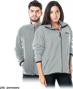 R.E.I.S. POLAR-HONEY - bluza, miły w dotyku krótko strzyżony polar, 100% poliester 290 g/m2, suwak, 3 zasuwane kieszenie - jasnoszary XL - Bluzy męskie - miniaturka - grafika 1